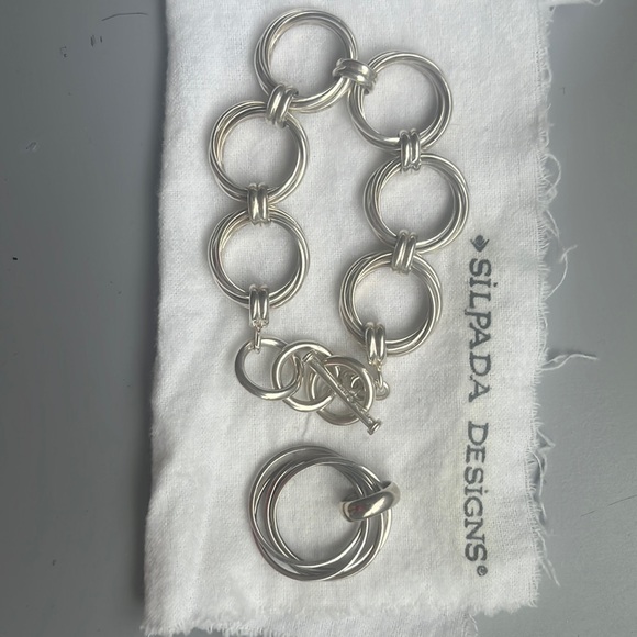 Silpada Circle Braclet & Pendant - Picture 1 of 3